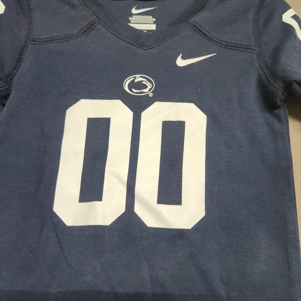 Nike Penn State Baby Bodysuit 12M Navy Blue Long Sleeve 100% Cotton Infant New